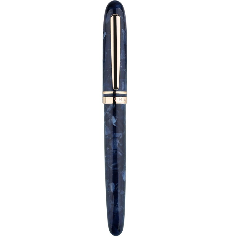 MAJOHN M200 Blue Acrylic Fountain Pen Schmidt Fine Nib Converter