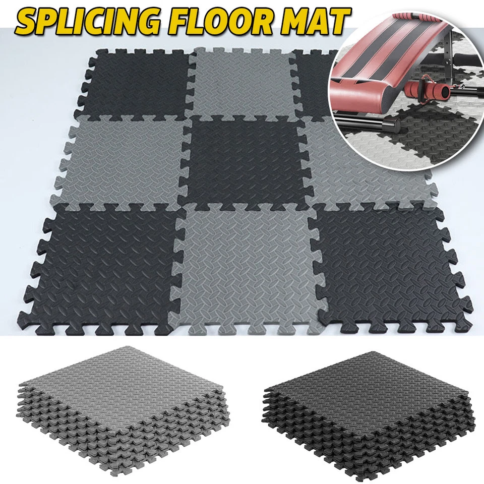 6-24x Interlocking Heavy-Duty EVA Foam Gym Flooring Mat Floor Mats Tiles 60x60cm - image 3 of 4