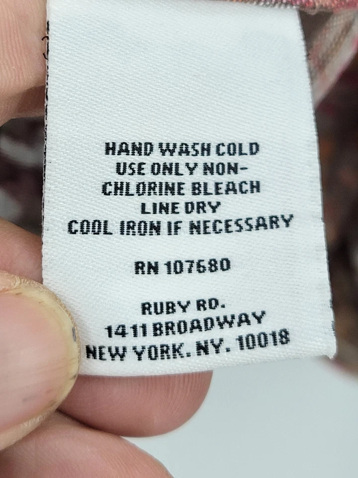 Ruby Road Shirt Jacket Womens 10 Brown Red Abstract Artsy Lightweight Zip Up - Image 4 of 4