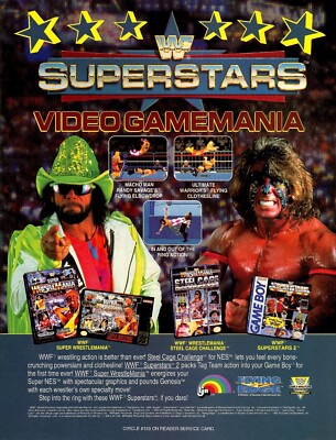 Super Wrestlemania Sega Genesis SNES Game Ad Art Print Poster - Ultimate Warrior