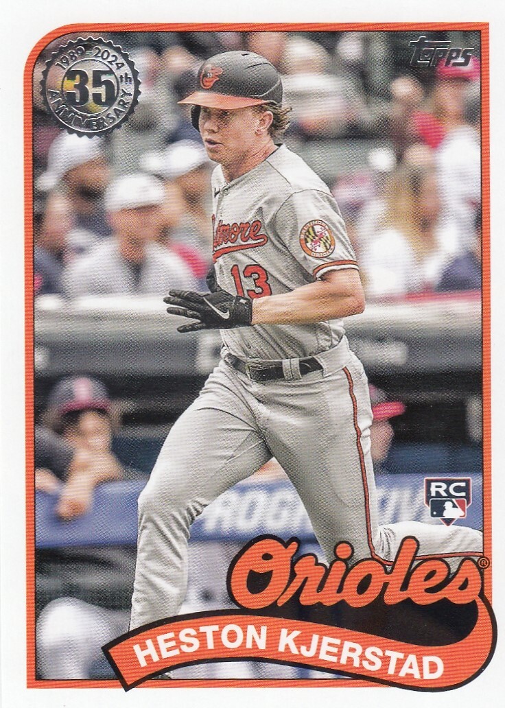 HESTON KJERSTAD TOPPS ROOKIE 1989 35TH ANNIVERSARY RETRO RC ORIOLES #18 2024 S2