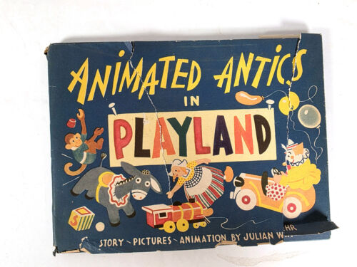 Animated Antics in Playland • 1946 Julian Wehr • w/Complete Movables Dust Jacket