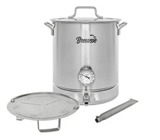 CONCORD BREWSIE Stainless Steel Home Brew Kettle w/ Dual Filtration Set