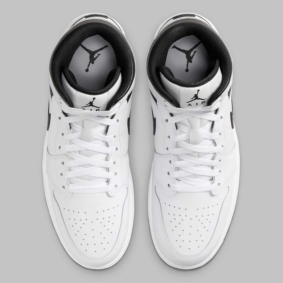 Nike Air Jordan 1 Retro Mid Reverse Panda Blanco Negro Nby DQ8426-132 talla 13 Para hombres Foto 4 de 4