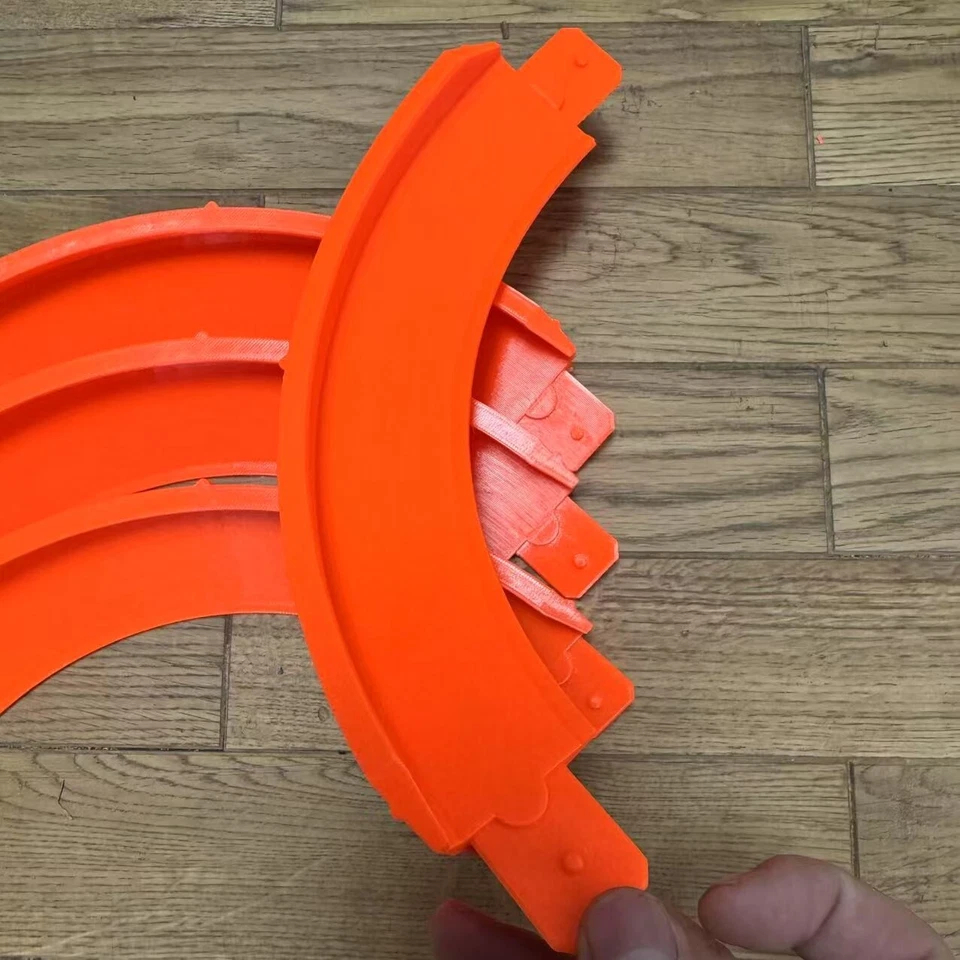 4 Pack Die Cast Hot Wheels Compatible 90 Degree High Bank Turn Curve Corner - Image 2 of 4