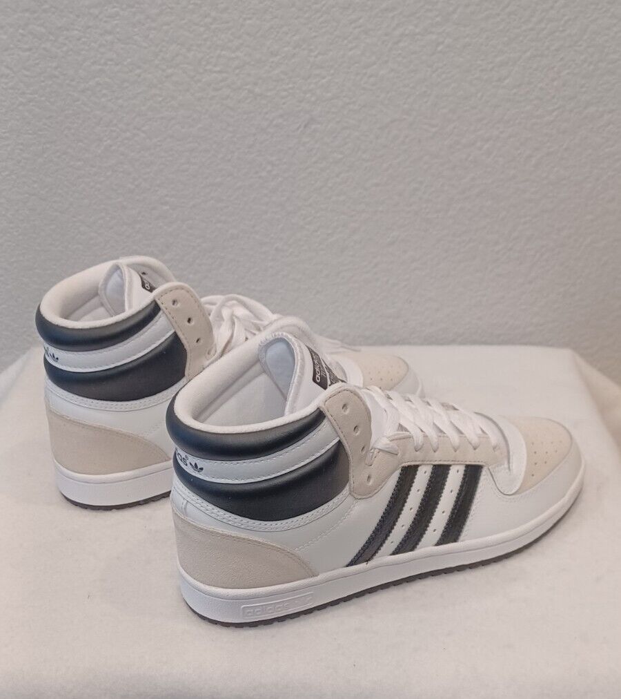 New Men's Adidas Top Ten RB Hi 3-Stripe Shoes~White/Black New Men's Adidas Top Ten RB Hi 3-Stripe Shoes~White/Black
