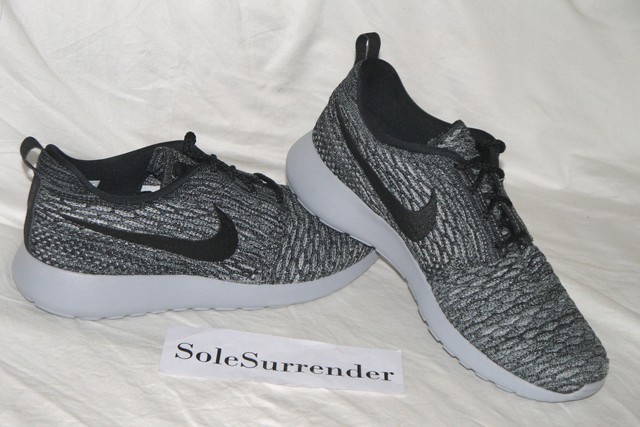 women's roshe run flyknit black