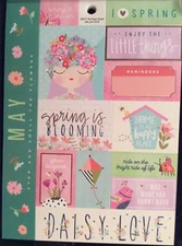 Calendar Planner Month May Spring Foil Cardstock Scrapbooking Stickers