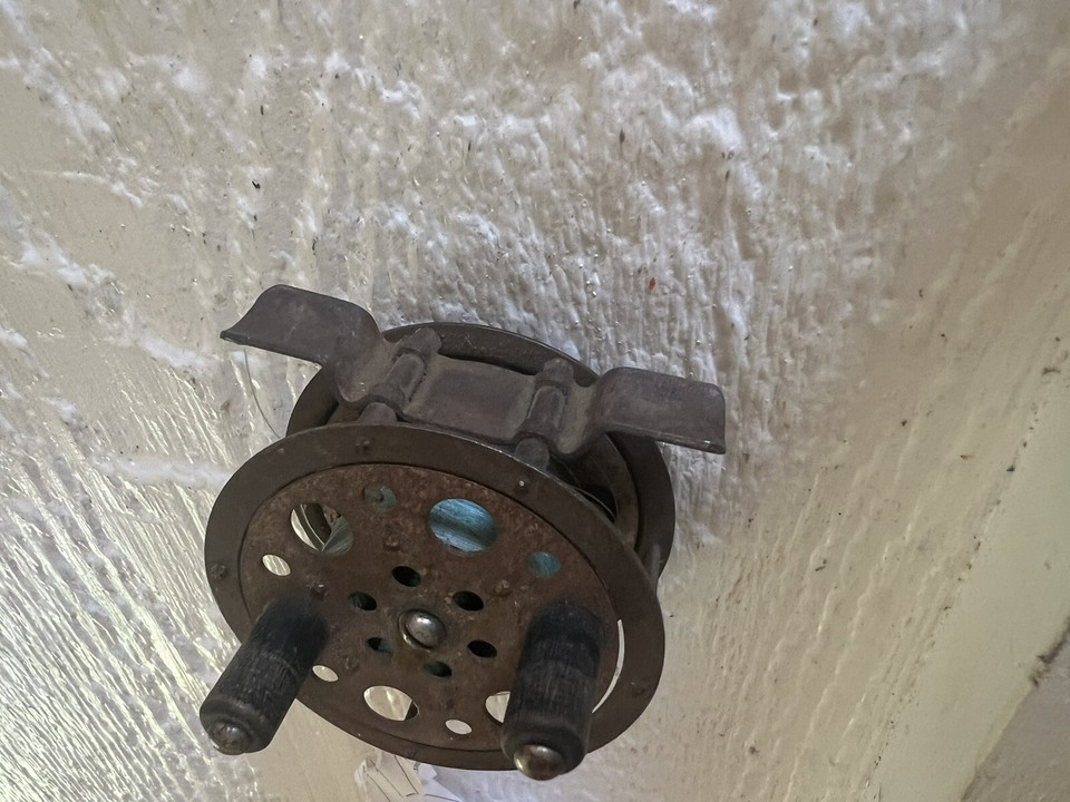 Vintage Metal Fly Fishing Reel W/ Plastic Handle eBay