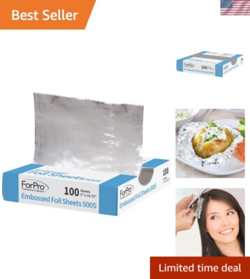 Hair Color Foil Sheets 100-Pack in Pop-Up Dispenser - Embossed for Better Grip