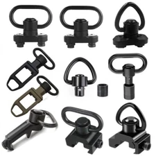 2Pack QD Sling Swivels Adapter MLOK Quick Release Push Button QD Sling Mount