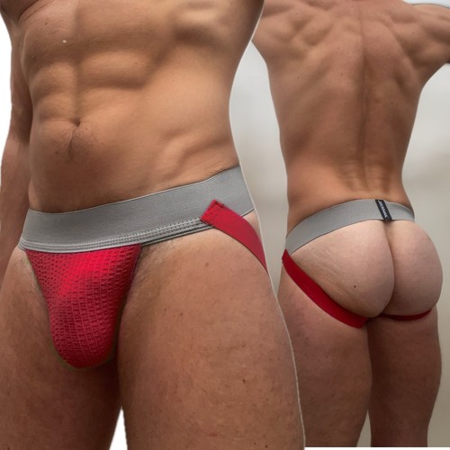 Jockmail Hombres Ropa Interior Jockstrap Gimnasio Jock correa con Cintura Marca Gris - Imagen 8 de 38