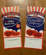 Vintage Cruising America Railroad Train Trip Tour Brochures - 1940-41 - Lot of 2