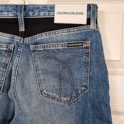Jeans Calvin Klein American Classics vita alta toppa dritta W28 L30 stonewash - Foto 8 di 12
