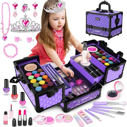 62Pcs Washable Kids Makeup Set for Girls,Beauty Vanity w/Case,BirthdayGift 3-12Y - Picture 16 of 24