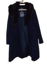 Ladies Winter Overcoat. Size 14. Navy Blue. Free P&p.