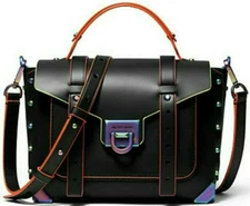 🌞MICHAEL KORS MANHATTAN BLACK NEON CROSSBODY BAG *ORIGINAL PACKAGING🌺NWT!