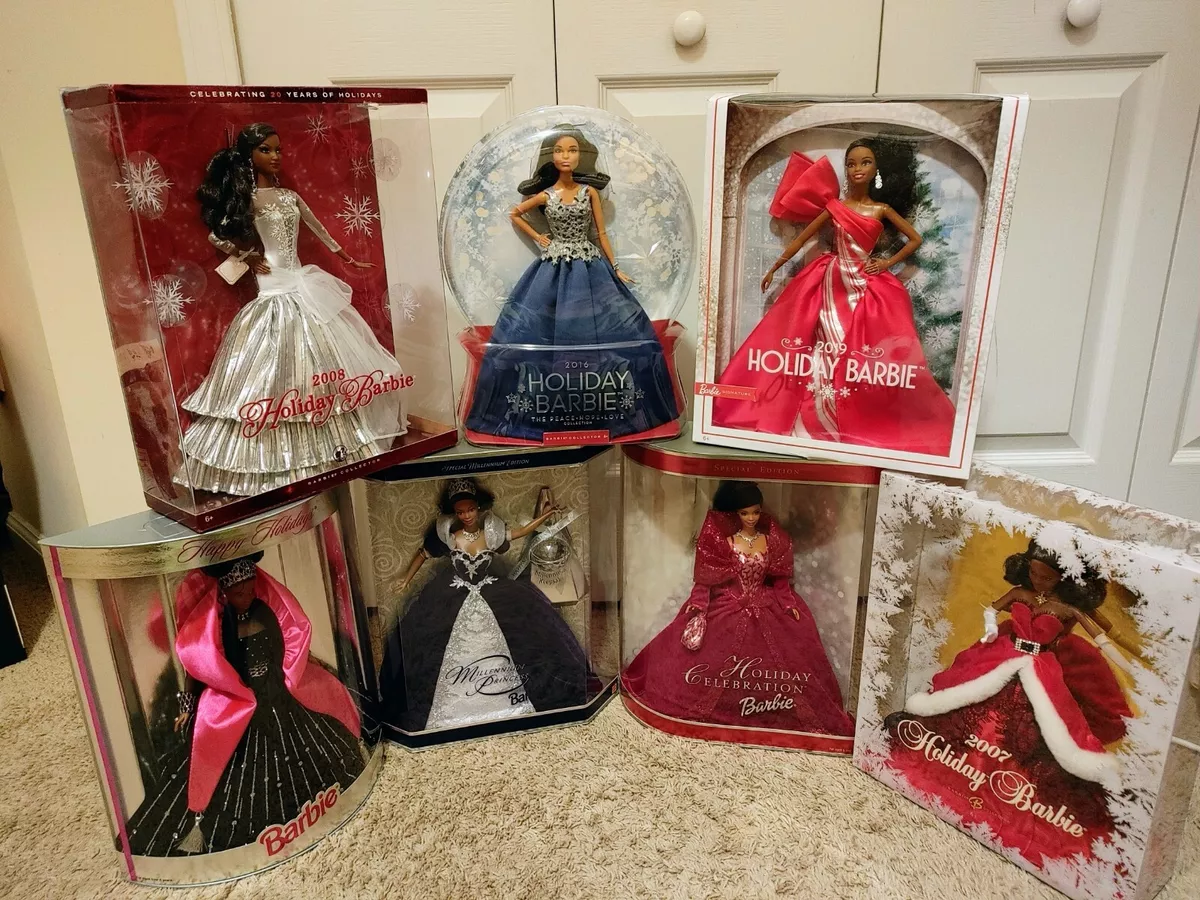 2016 holiday barbie african american discount