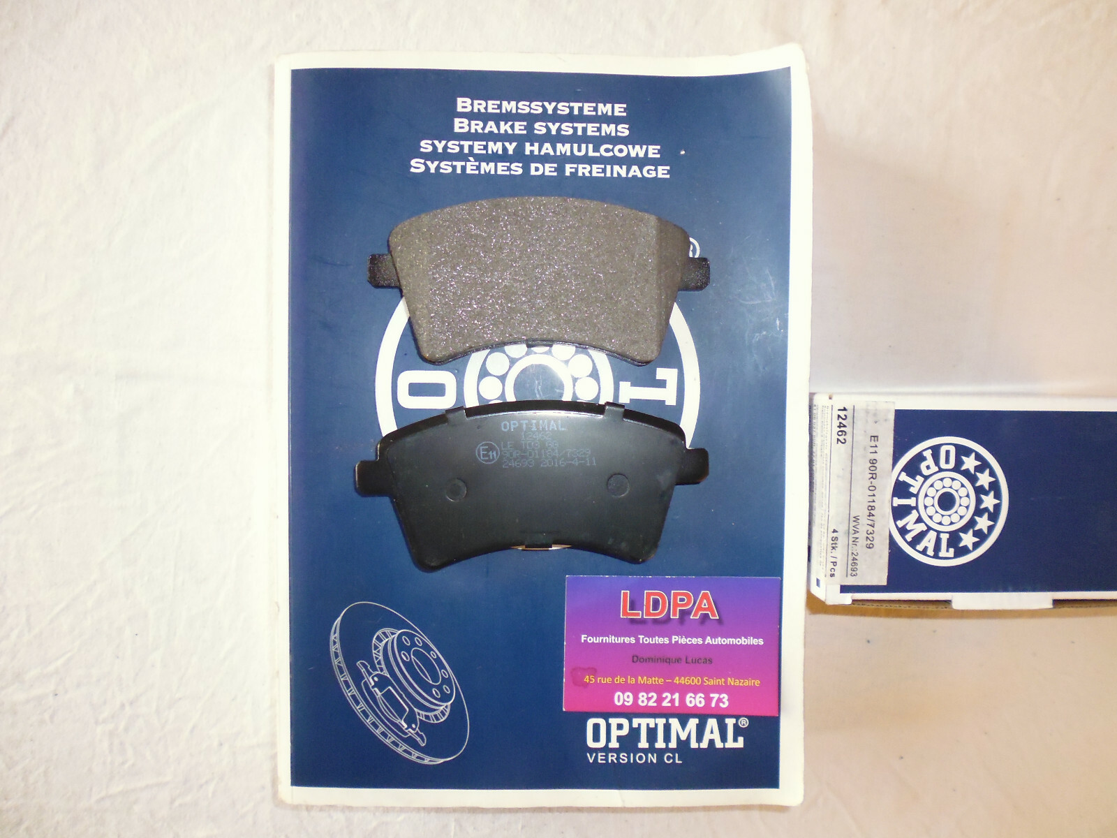 Plaquettes de frein avant pour Renault Kangoo Express et Be Bop KW0/1