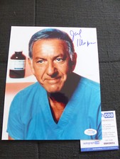 JACK KLUGMAN signed autograph on 20x25 cm "QUINCY" photo in person ACOA COA