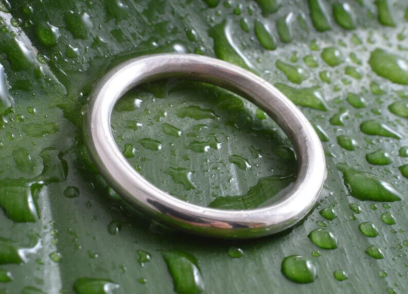 925 Sterling Silver Plain Rounded Band Mens and Women Simple 3mm Ring All Size - Image 3 of 4