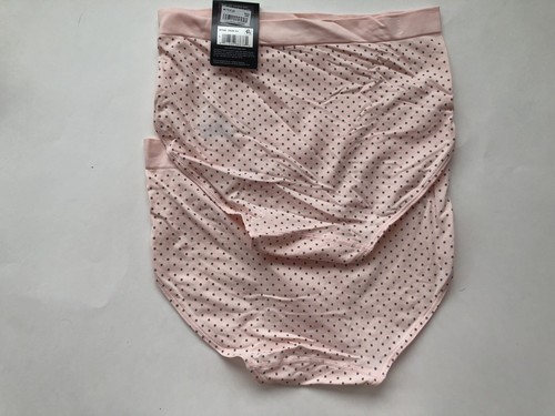 NWT BALI ONE SMOOTH U Hi-Cut Panties 2362 Size XL 8 2 PAIRS Light Pink Dots - Picture 2 of 4