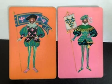 2 Vintage Swap Playing Cards France General Soldier Man Flag French Army Costume