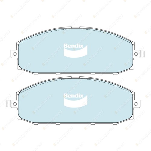 8Pcs Front + Rear Bendix 4WD Brake Pads Set for Nissan Patrol Y61 GU AWD - Picture 2 of 3
