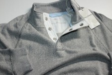 Tommy Bahama Sweater Pullover Cedar Springs Snap Mock Fog Grey New Medium M