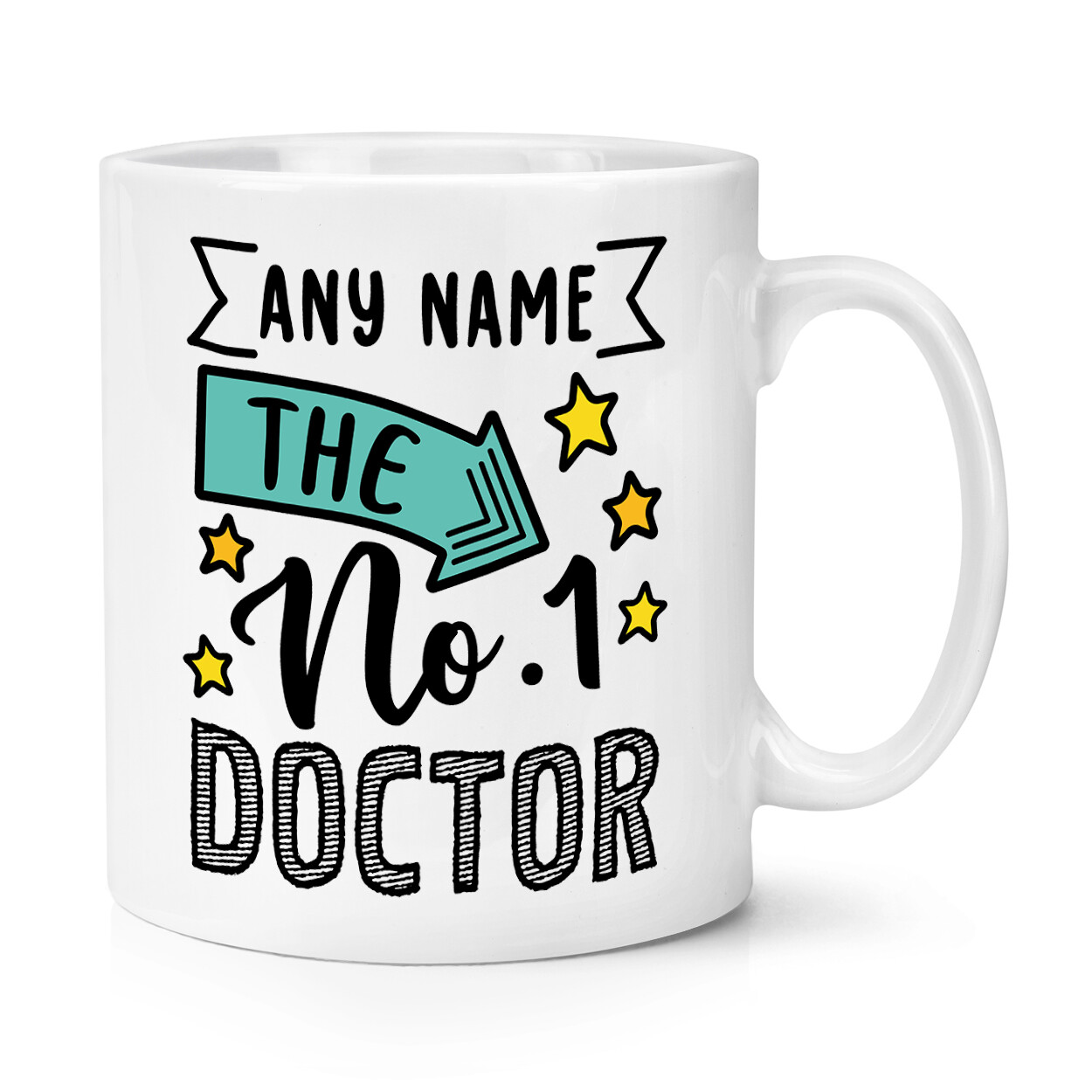 Personalised No.1 Doctor 10oz Mug Cup Worlds Best Awesome Thank You