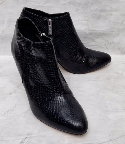 CARVELA Serene Cremallera Negro Tacón de Aguja Botines Damas Texturizado EU 41 UK 8 - Imagen 3 de 8