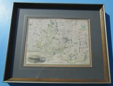 Environs Of Plymouth And Devonport Hand Coloured Map Thomas Moule circa 1837 F&G