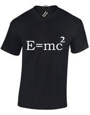 E = MC2 MENS T SHIRT FUNNY ALBERT BIG BANG THEORY SCIENCE MATHS COOL
