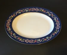 Spode Ribbons and Roses Y8553 V  Oval 15" Platter England Bone China