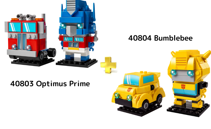 LEGO Brickheadz Transformers 40803 Optimus Prime + 40804 Bumblebee