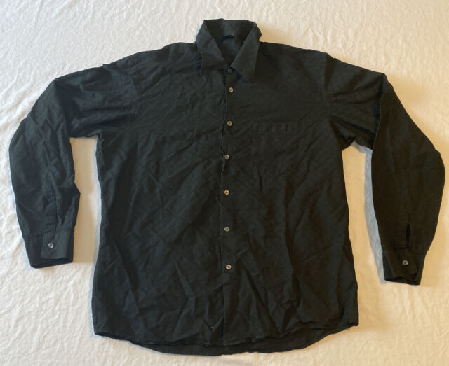 Hugo Boss Men's Regular Fit Button Up Long Sleeve Black Shirt Size ...