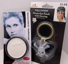 halloween pirate patch,earring, makeup new in package