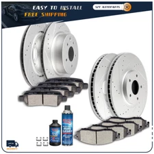 Front Rear Brake Rotors Disc and Ceramic Pads For Infiniti G25 EX37 G35 Vented