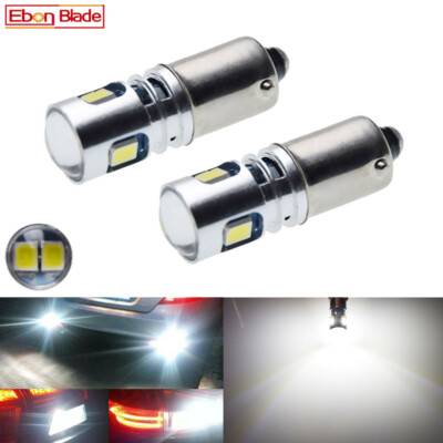2x BA9S T4W LED White 3030 Car Truck Interior Light Parker Dome Map Bulb 12V 24V