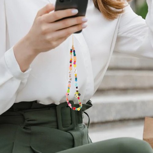 Alphabet Glass Hanging Rope Phone Lanyard -lost Strap - Zdjęcie 5 z 12