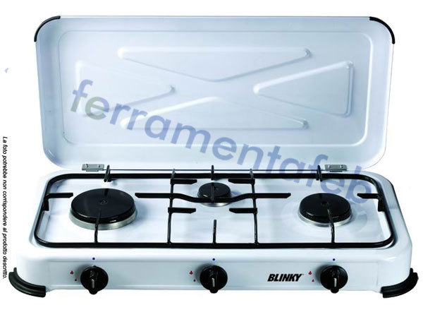 Fornellino Portatile 3 Fuochi Blinky GPL con Coperchio | Camping Expert