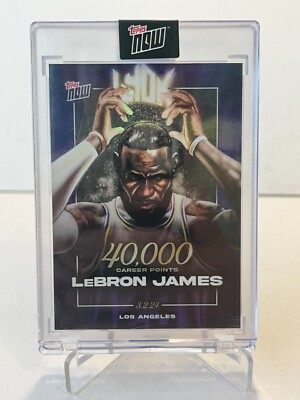 2023-24 Topps Now LeBron James 40.000 Career Points King James Lakers