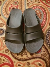 UNISEX OOFOS Ooahh Slide Sandals Black Recovery Comfort Support 9M / 11 W