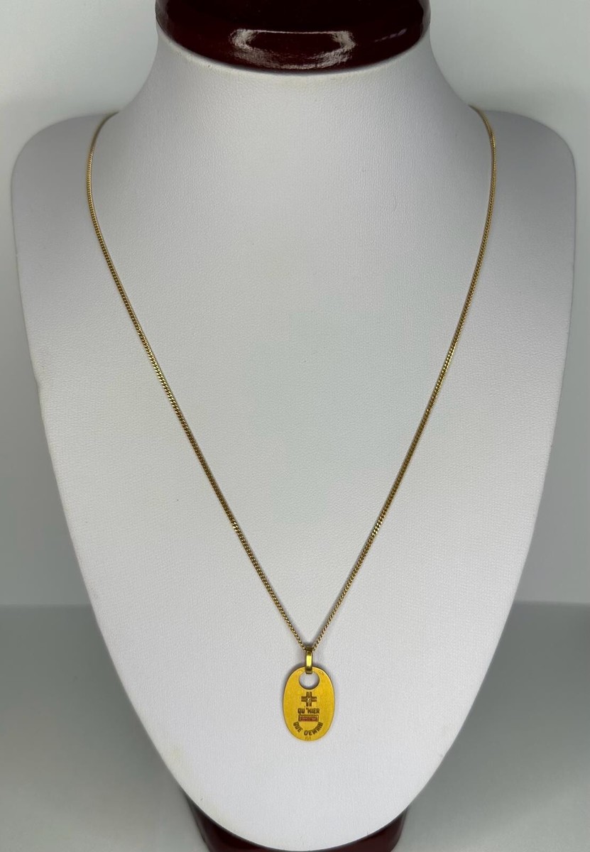 Chaîne Avec Médaille D'amour En Or 18 Carats - A. Augis, Or Jaune (occasion)