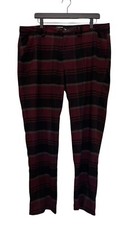 Woolrich Wool Red  Black Plaid Pants Women's Size 12