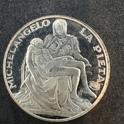 La Pieta　バチカン 銀メダル Sterling Silver 'Pieta By Michelangelo' 1964 Towle Medallic