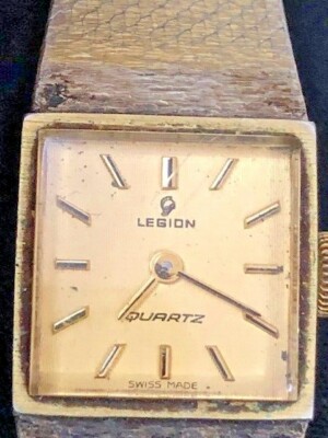 Vintage Rare Swiss Made Legion 4887-2 Square Dial Ladies