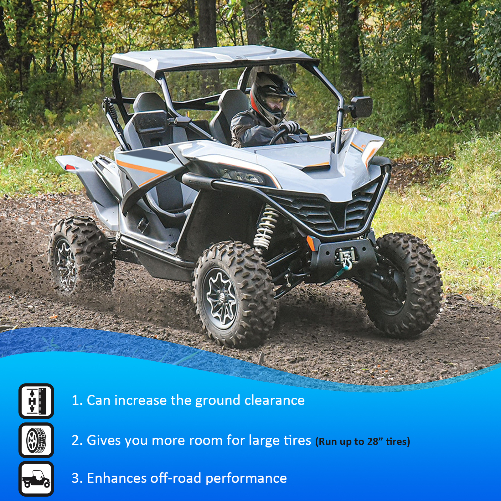 For 20232024 CFMOTO ZForce 950 HO EX Front & Rear 3" Leveling Lift Kit