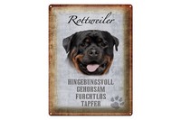 Blechschild Spruch 30X40 Cm Rottweiler Hund Geschenk Metall Deko Schild