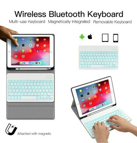 Juqitech 7.9" wireless Tablet Keyboard case PINK - Picture 2 of 6